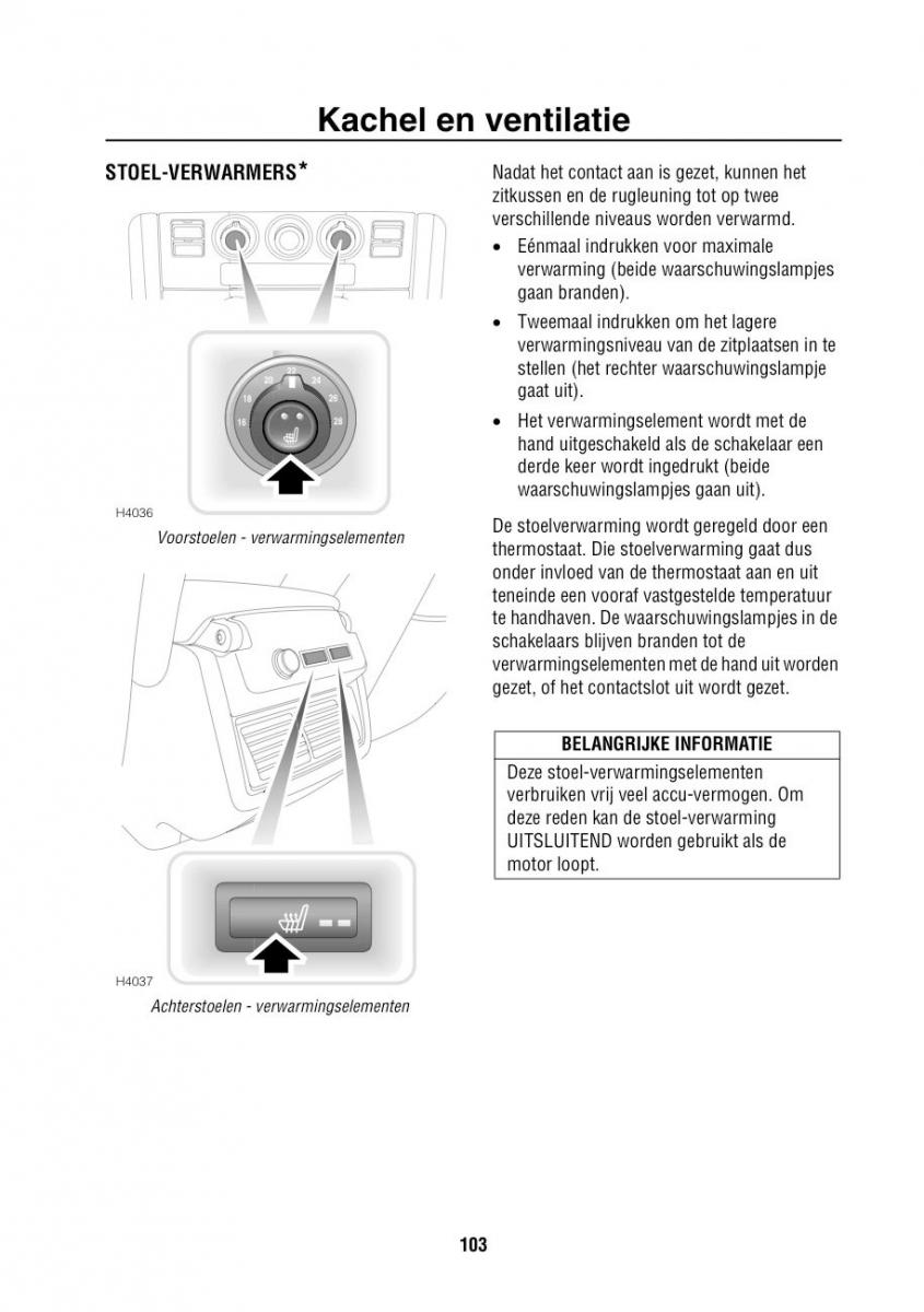 Land Rover Range Rover III 3 L322 handleiding / page 104