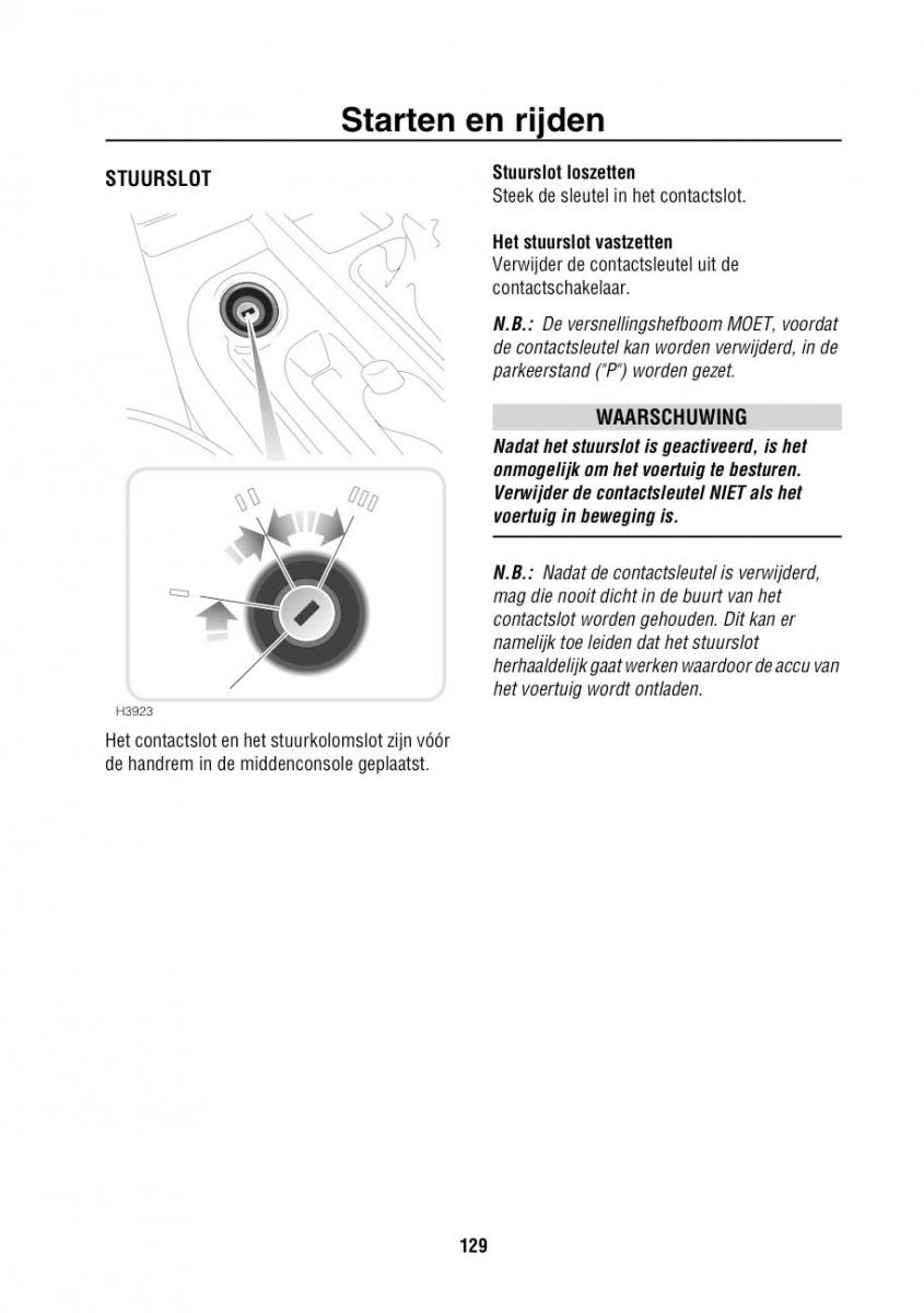 Land Rover Range Rover III 3 L322 handleiding / page 130