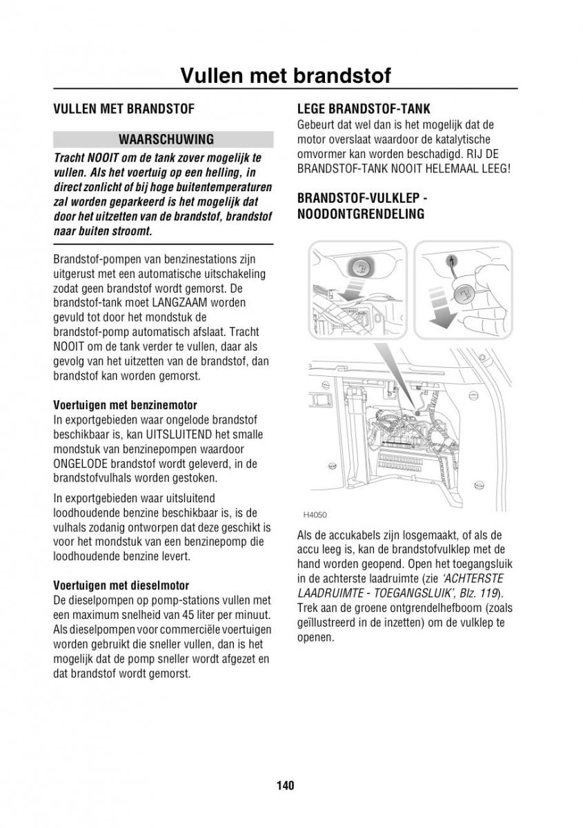 Land Rover Range Rover III 3 L322 handleiding / page 141