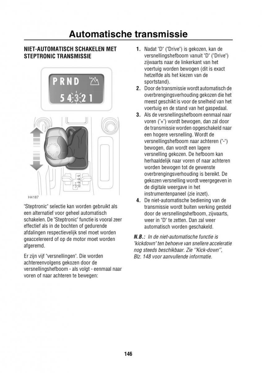 Land Rover Range Rover III 3 L322 handleiding / page 147