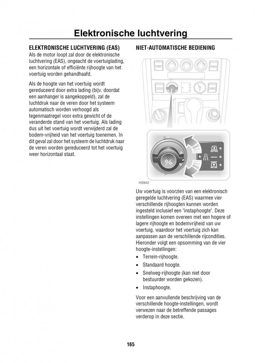 Land Rover Range Rover III 3 L322 handleiding / page 166