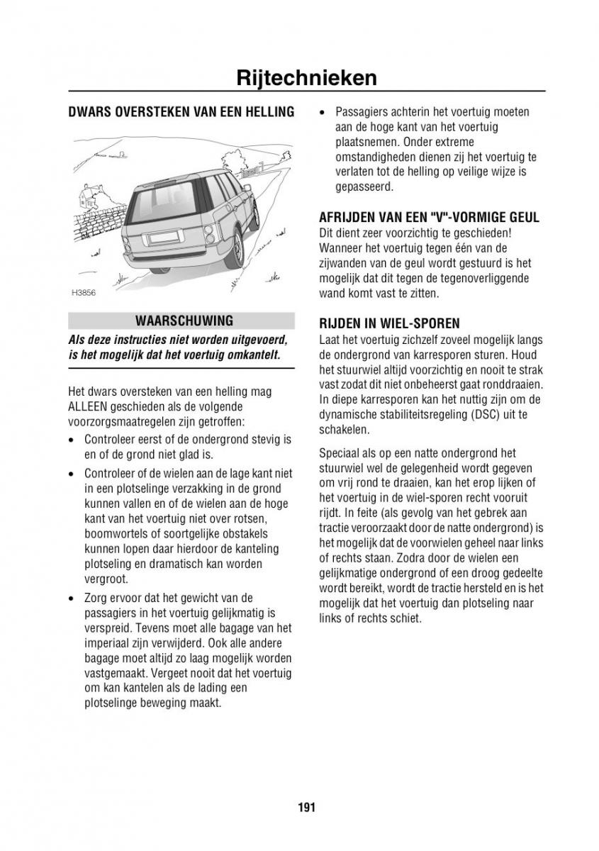 Land Rover Range Rover III 3 L322 handleiding / page 192