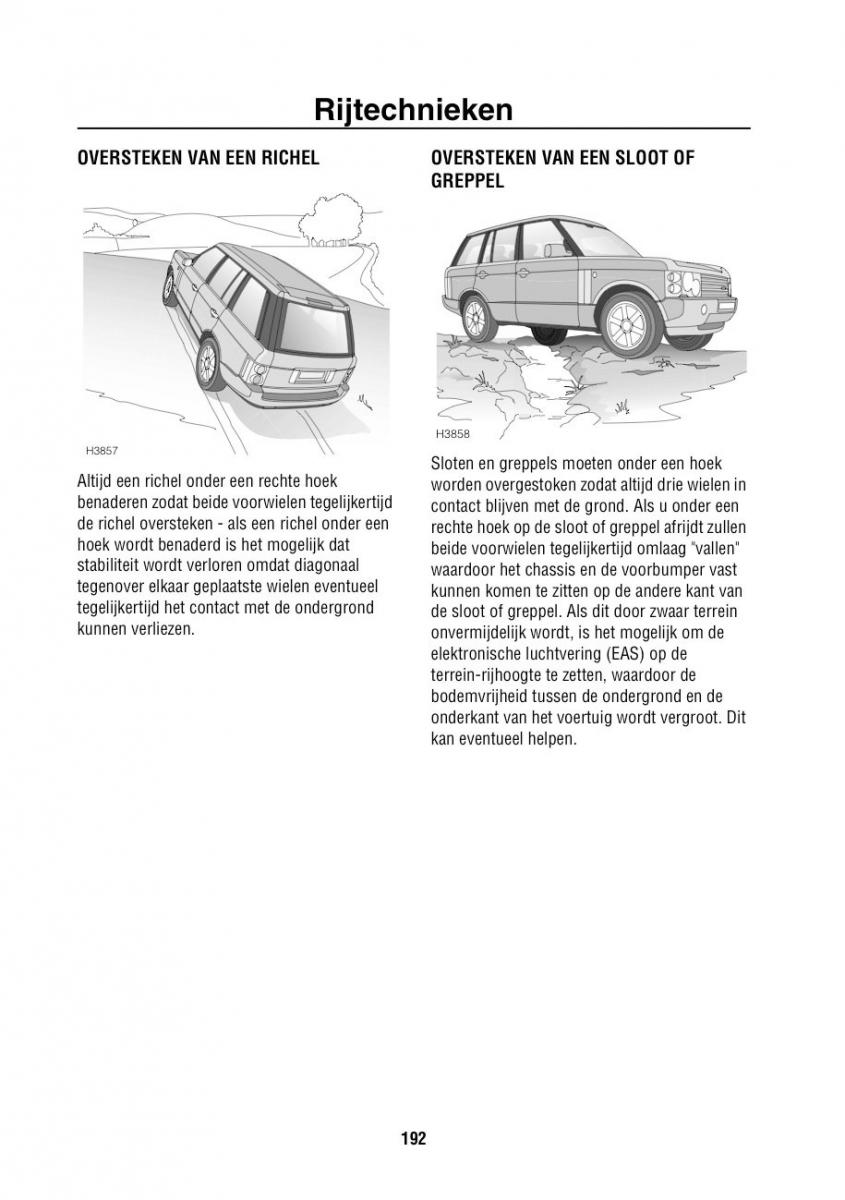 Land Rover Range Rover III 3 L322 handleiding / page 193