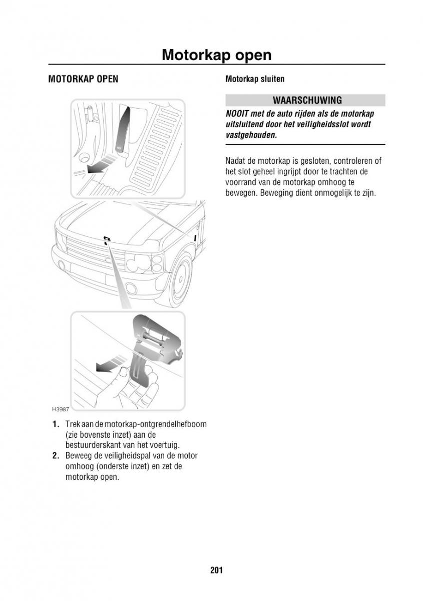 Land Rover Range Rover III 3 L322 handleiding / page 202