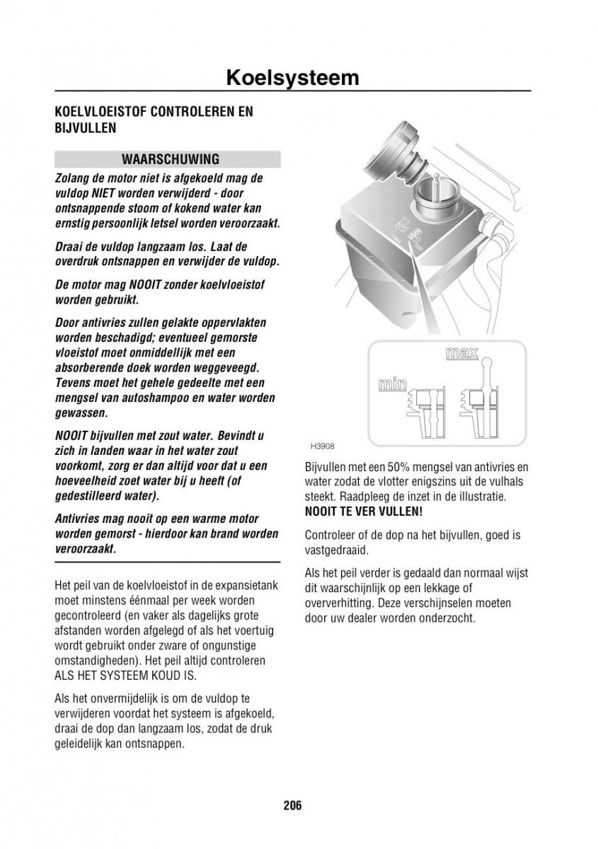 Land Rover Range Rover III 3 L322 handleiding / page 207