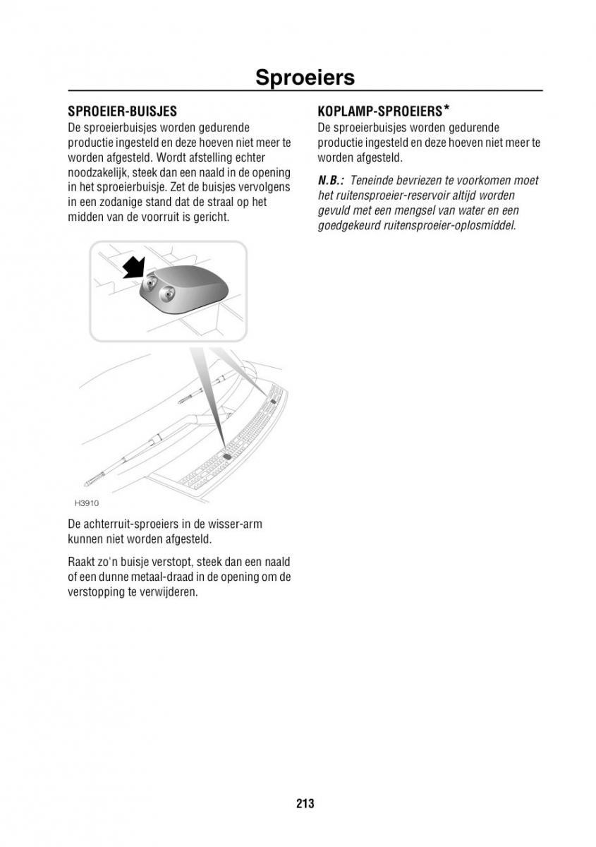 Land Rover Range Rover III 3 L322 handleiding / page 214