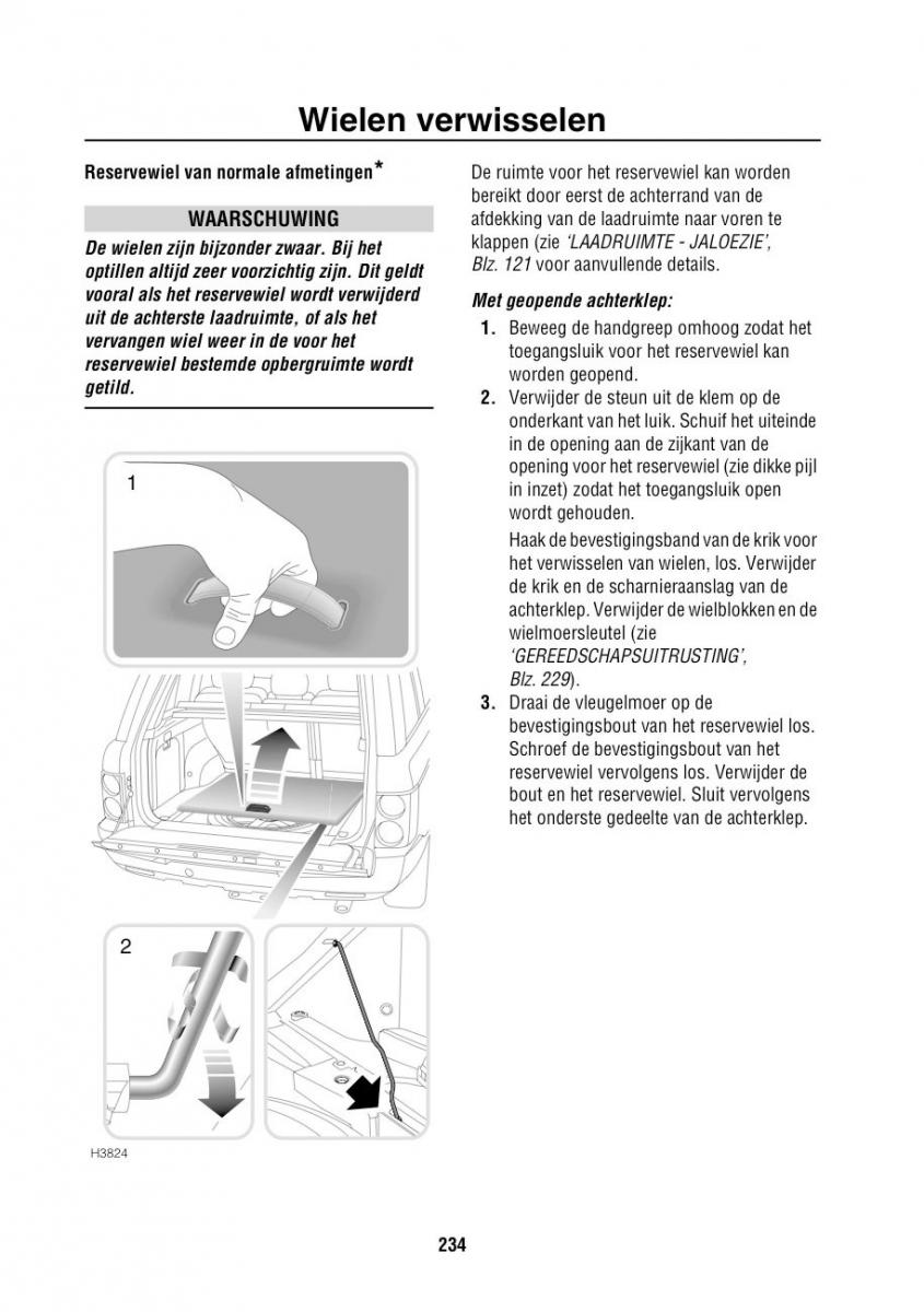 Land Rover Range Rover III 3 L322 handleiding / page 235