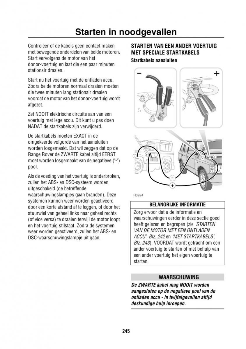 Land Rover Range Rover III 3 L322 handleiding / page 246