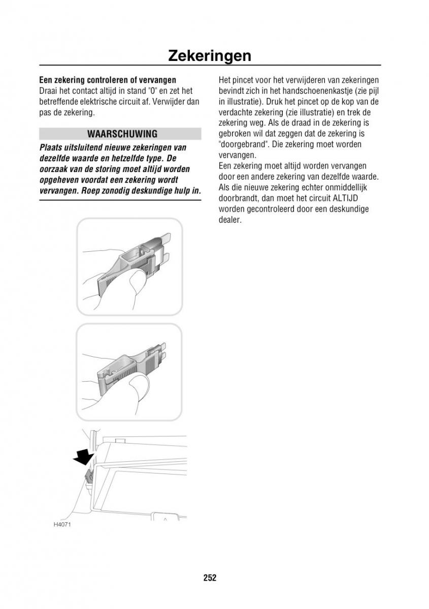 Land Rover Range Rover III 3 L322 handleiding / page 253