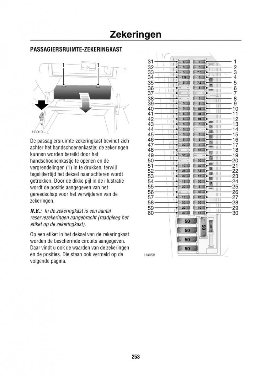 Land Rover Range Rover III 3 L322 handleiding / page 254