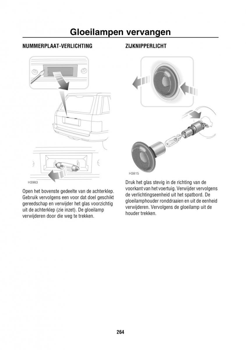 Land Rover Range Rover III 3 L322 handleiding / page 265