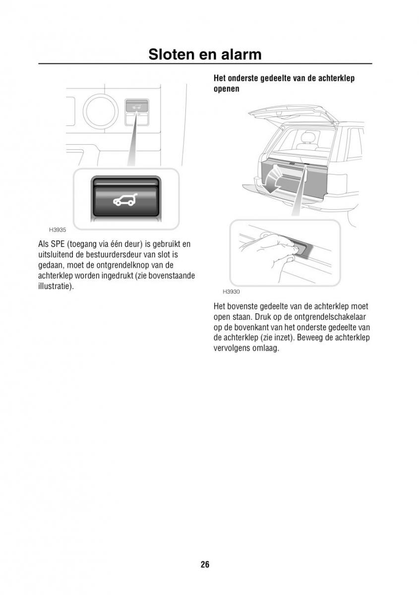 Land Rover Range Rover III 3 L322 handleiding / page 27