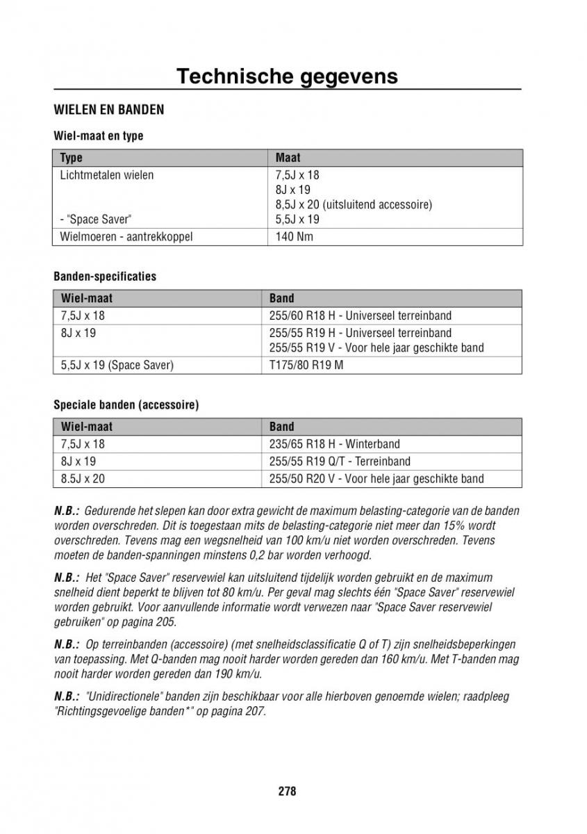 Land Rover Range Rover III 3 L322 handleiding / page 279