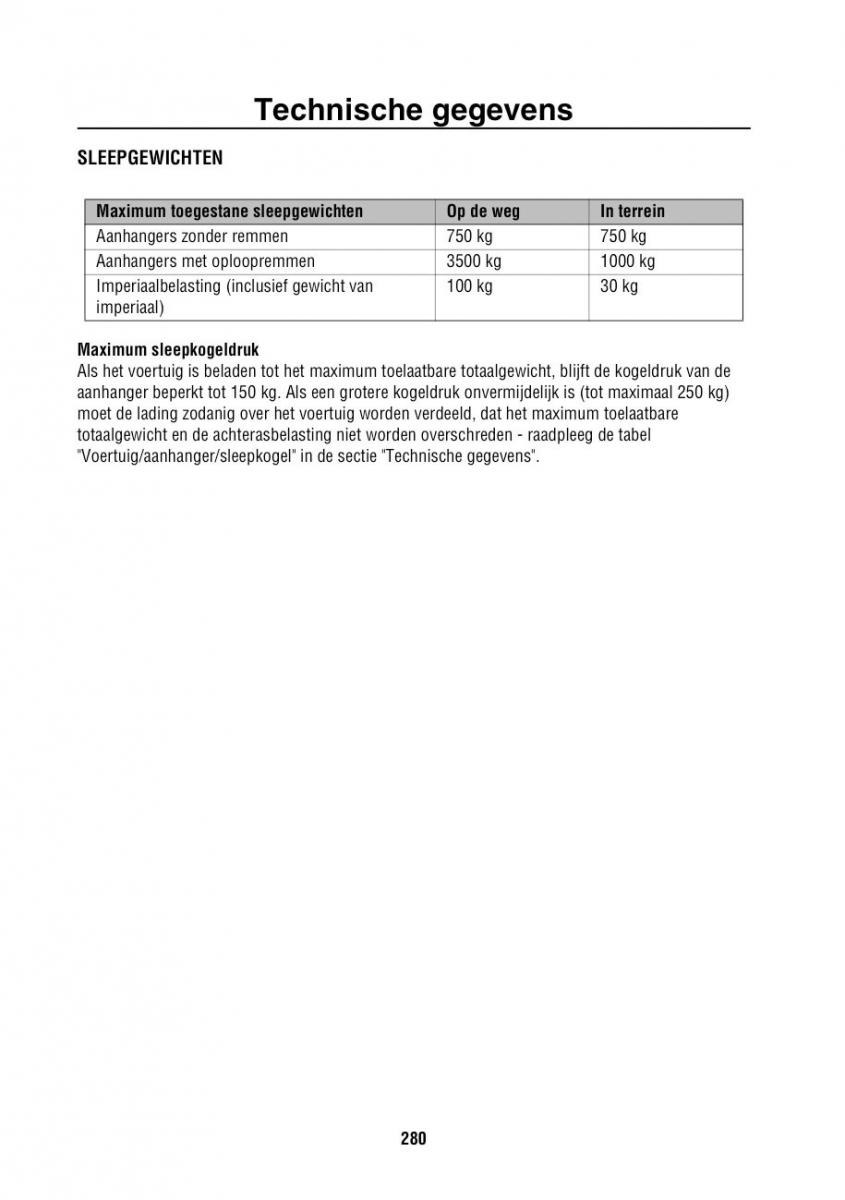 Land Rover Range Rover III 3 L322 handleiding / page 281