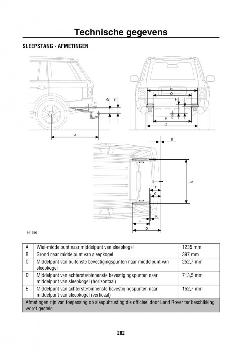 Land Rover Range Rover III 3 L322 handleiding / page 283