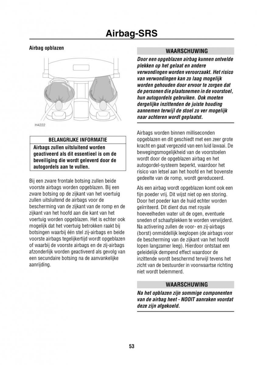 Land Rover Range Rover III 3 L322 handleiding / page 54