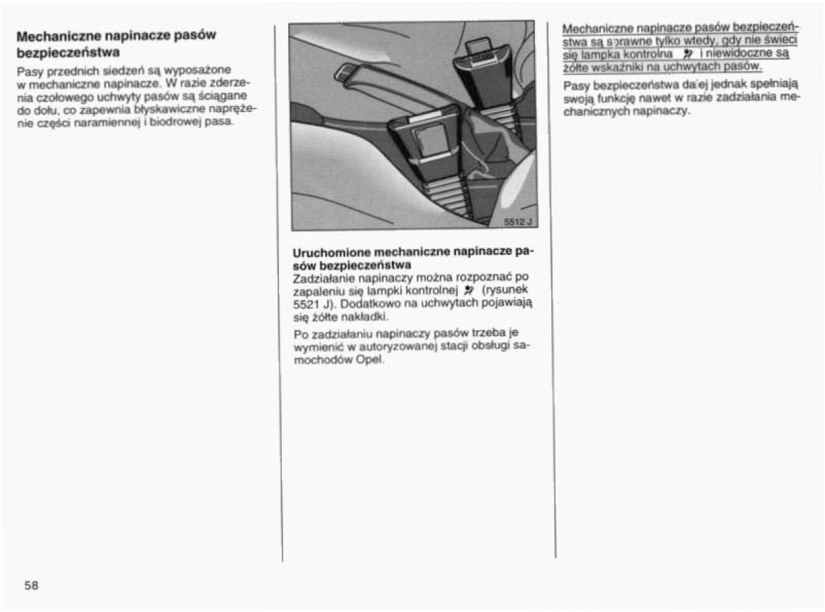 Opel Vectra B instrukcja obslugi / page 57