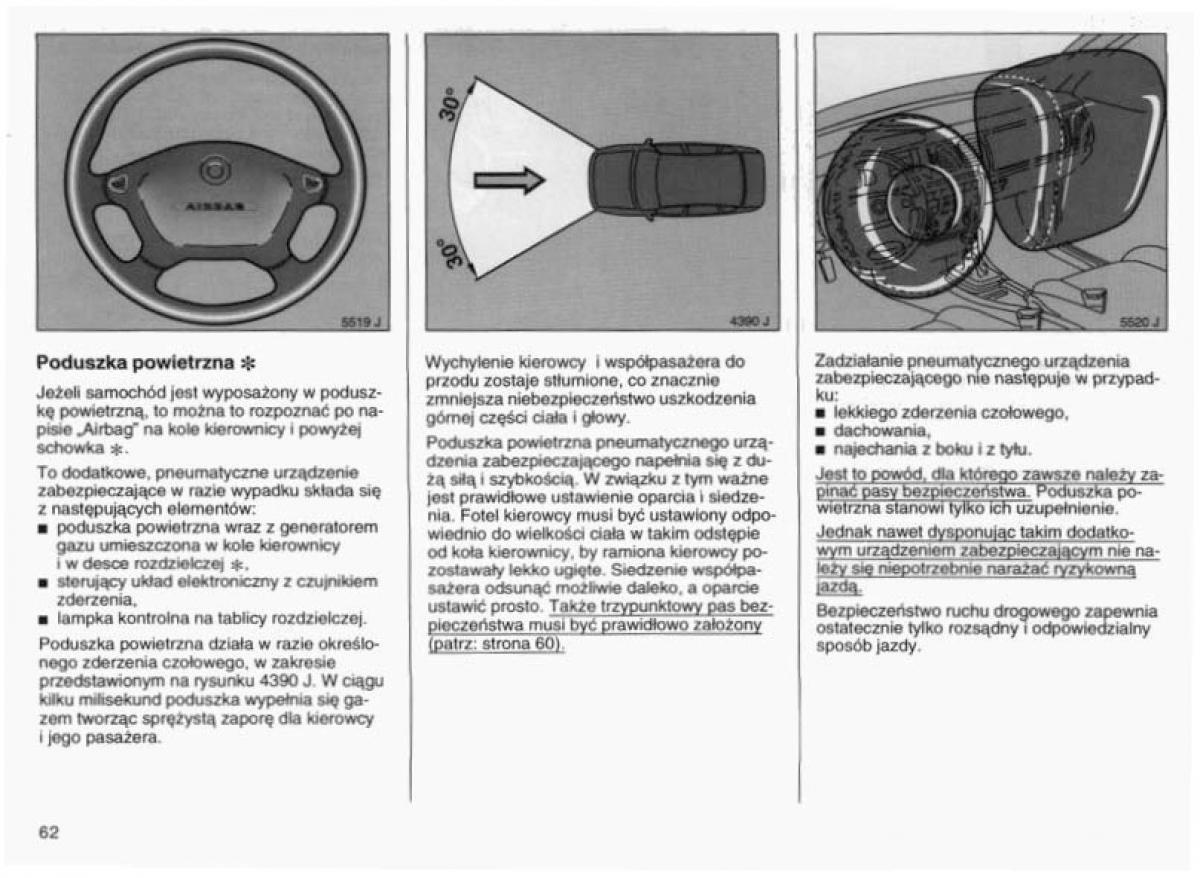 Opel Vectra B instrukcja obslugi / page 61