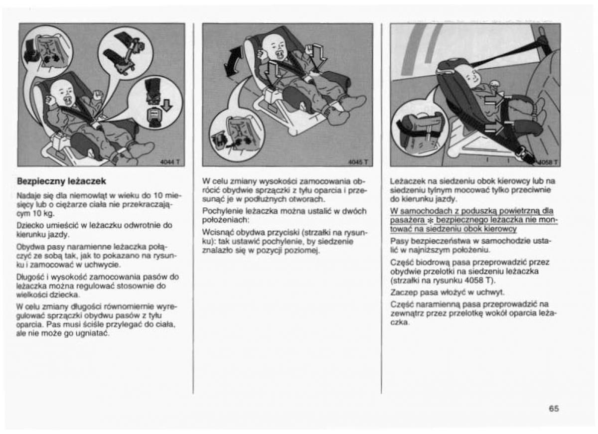 Opel Vectra B instrukcja obslugi / page 64