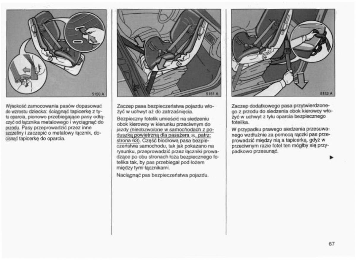 Opel Vectra B instrukcja obslugi / page 66