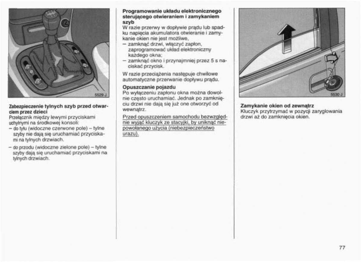 Opel Vectra B instrukcja obslugi / page 76