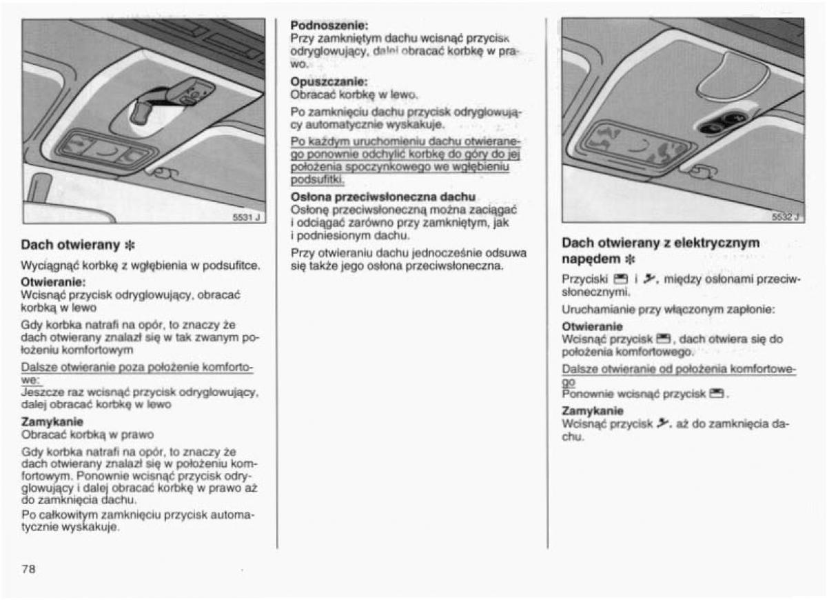 Opel Vectra B instrukcja obslugi / page 77