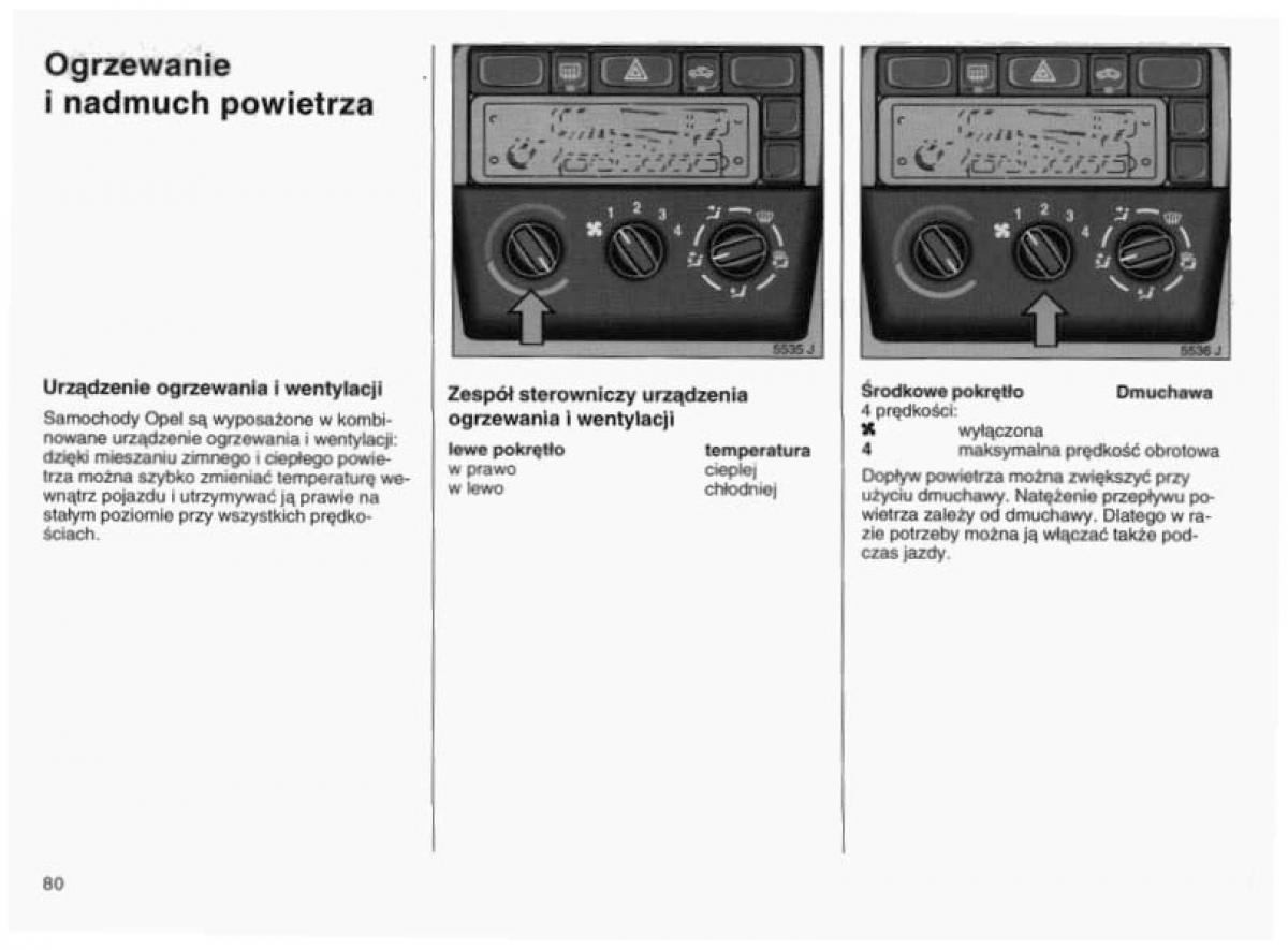 Opel Vectra B instrukcja obslugi / page 79