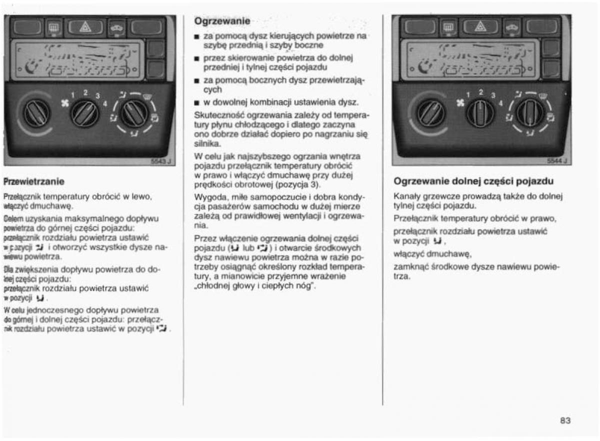 Opel Vectra B instrukcja obslugi / page 82