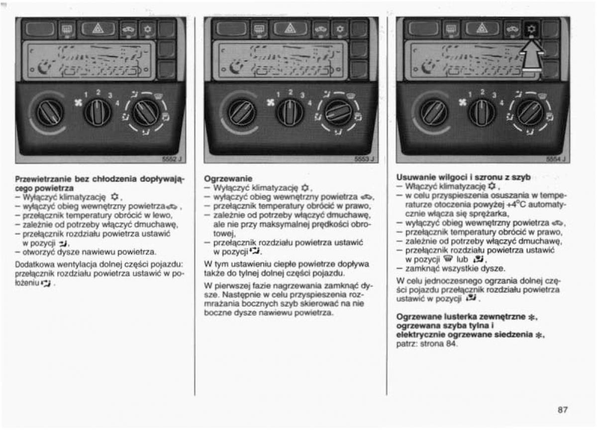 Opel Vectra B instrukcja obslugi / page 86