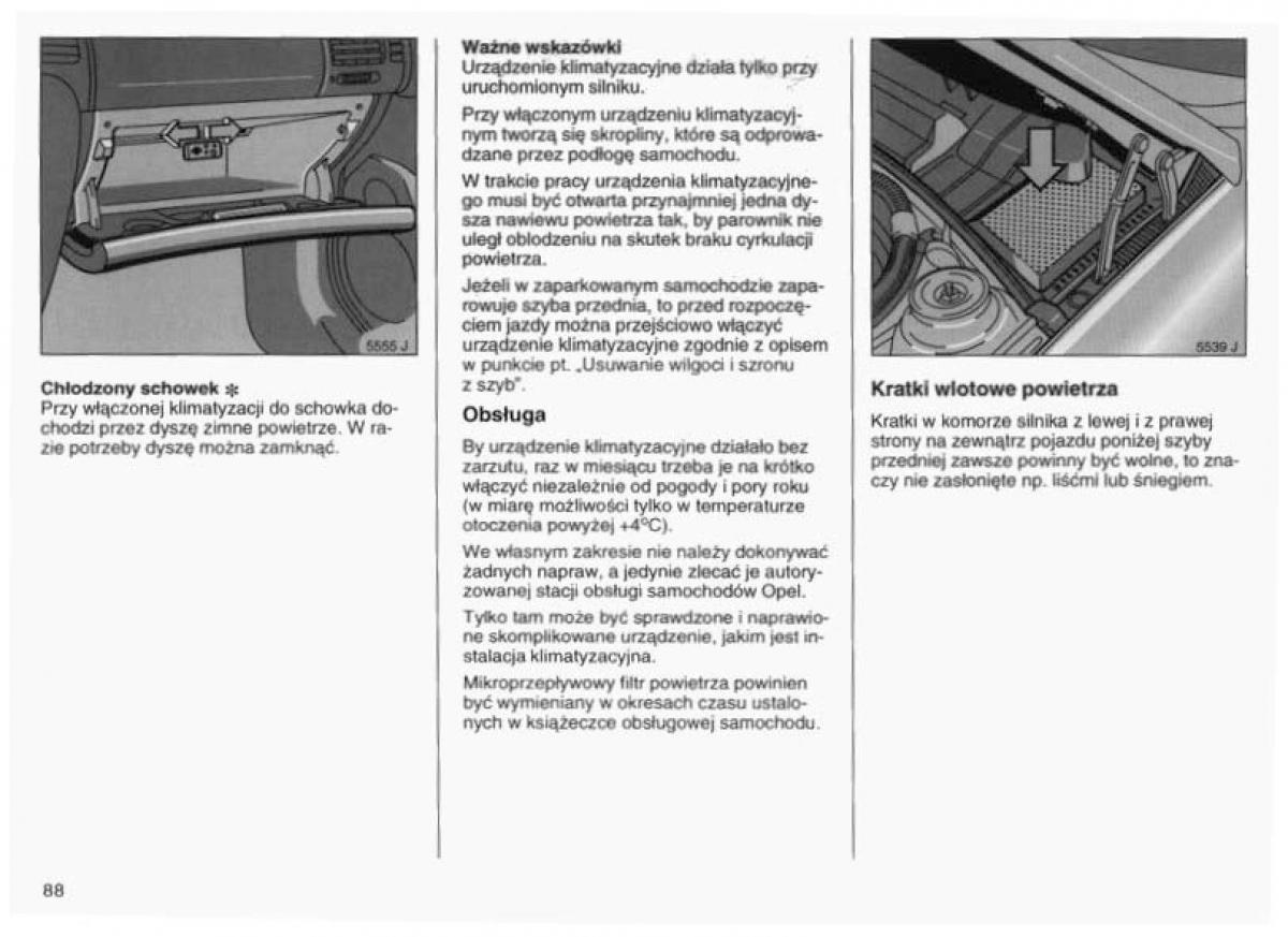 Opel Vectra B instrukcja obslugi / page 87