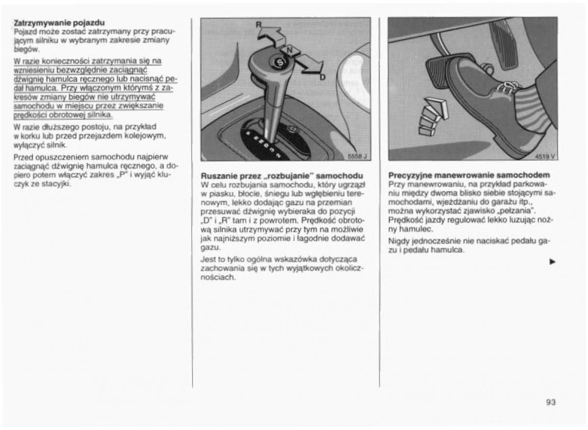 Opel Vectra B instrukcja obslugi / page 91