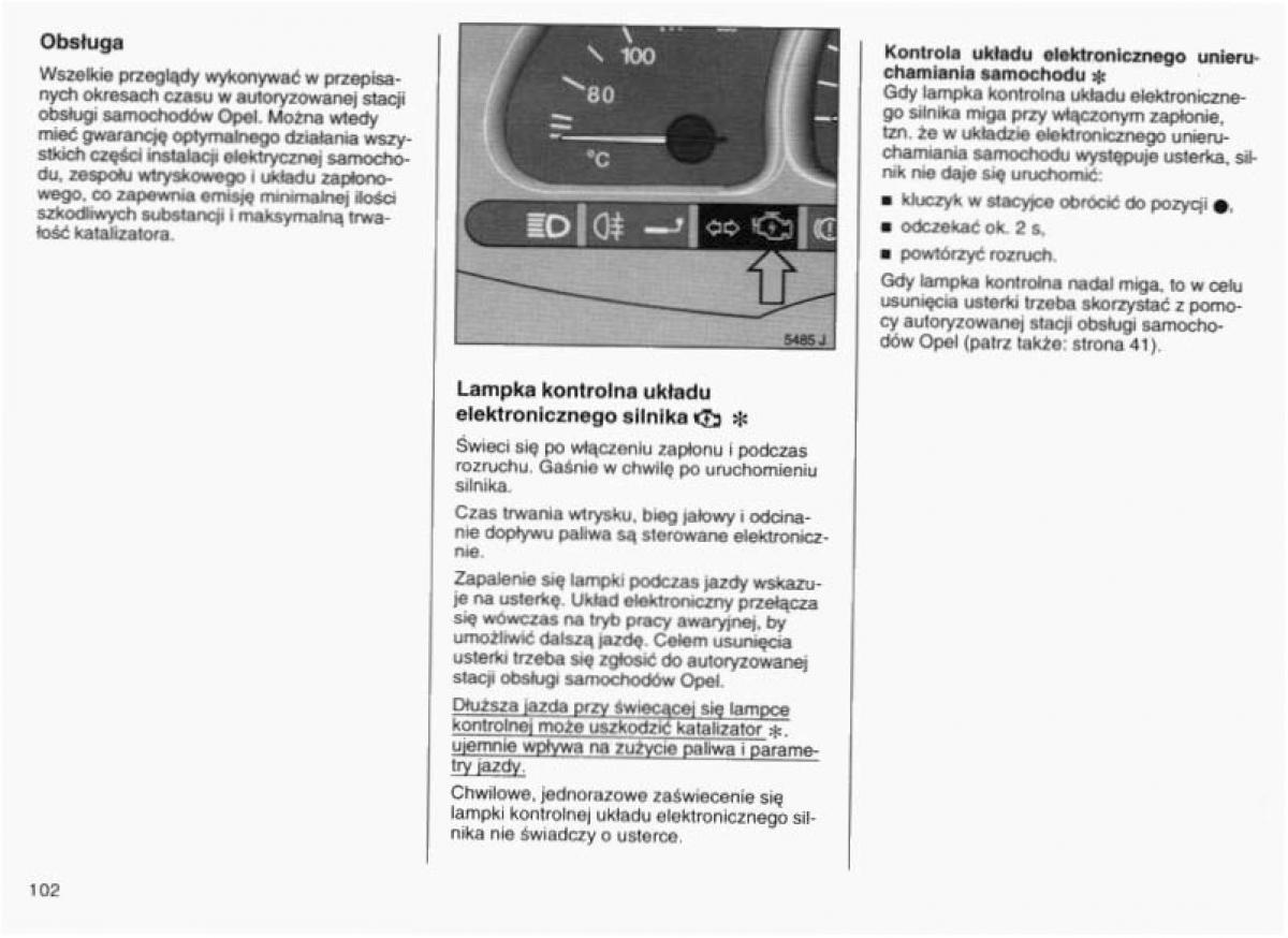 Opel Vectra B instrukcja obslugi / page 99