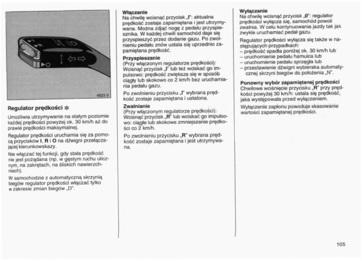 Opel Vectra B instrukcja obslugi / page 102