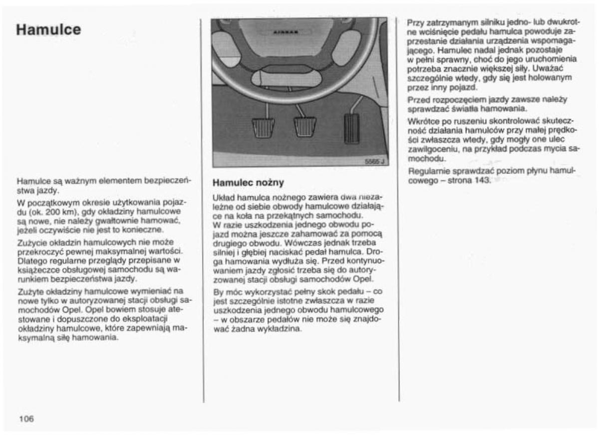 Opel Vectra B instrukcja obslugi / page 103