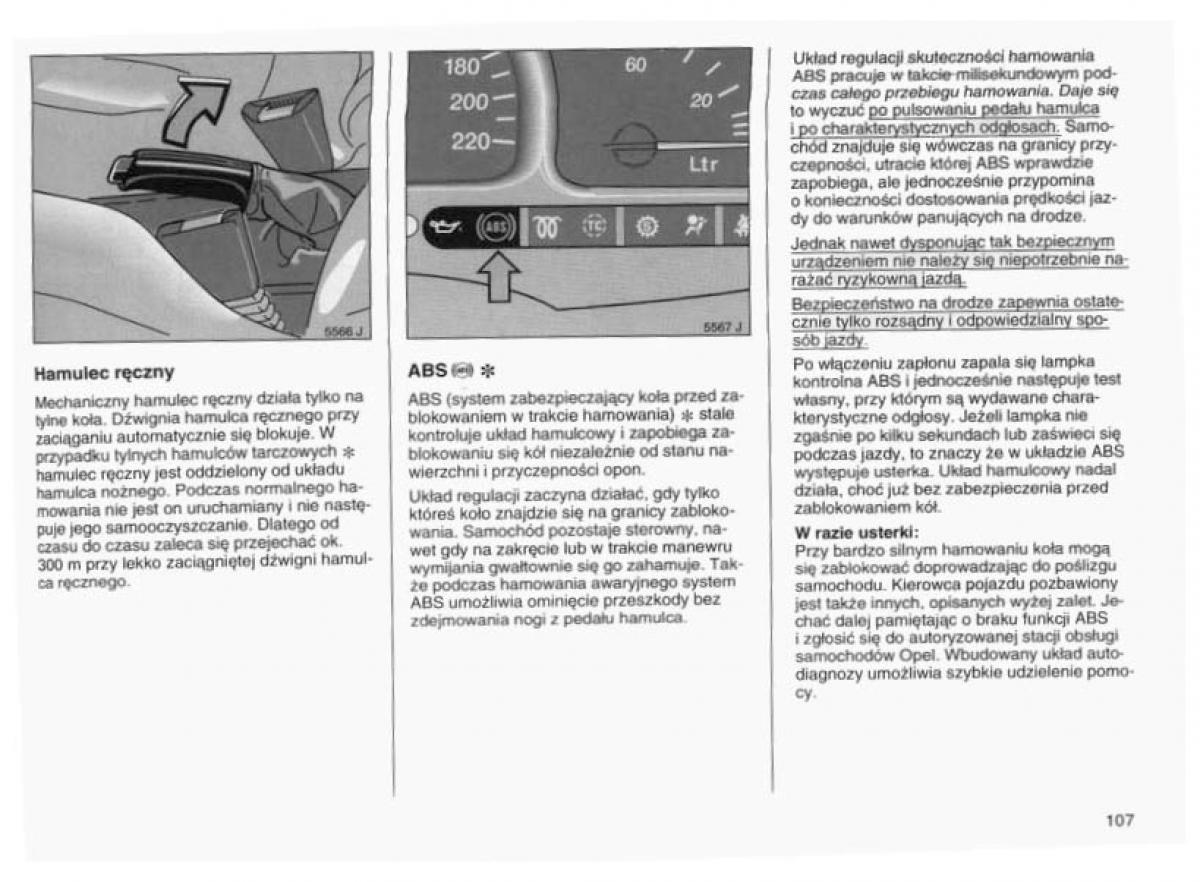 Opel Vectra B instrukcja obslugi / page 104