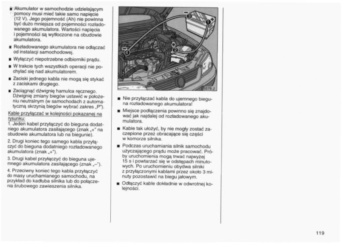 Opel Vectra B instrukcja obslugi / page 116