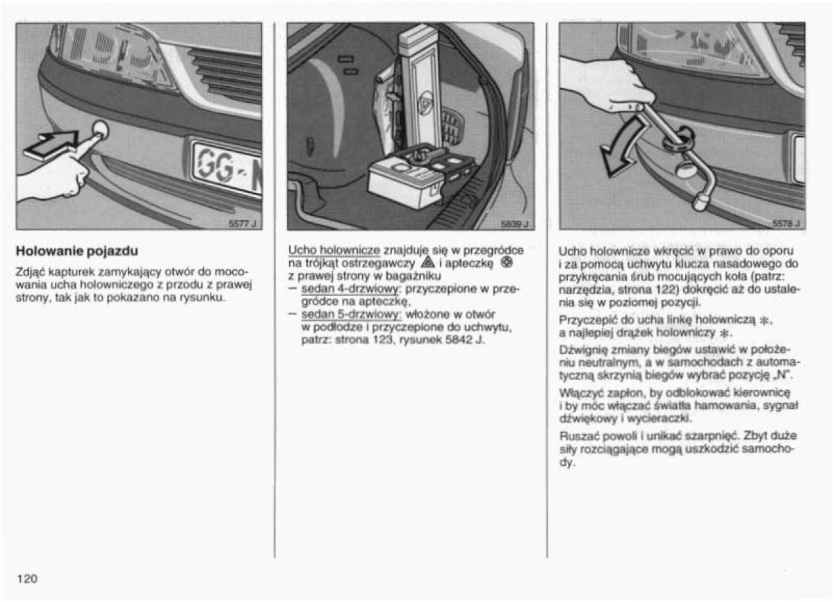 Opel Vectra B instrukcja obslugi / page 117