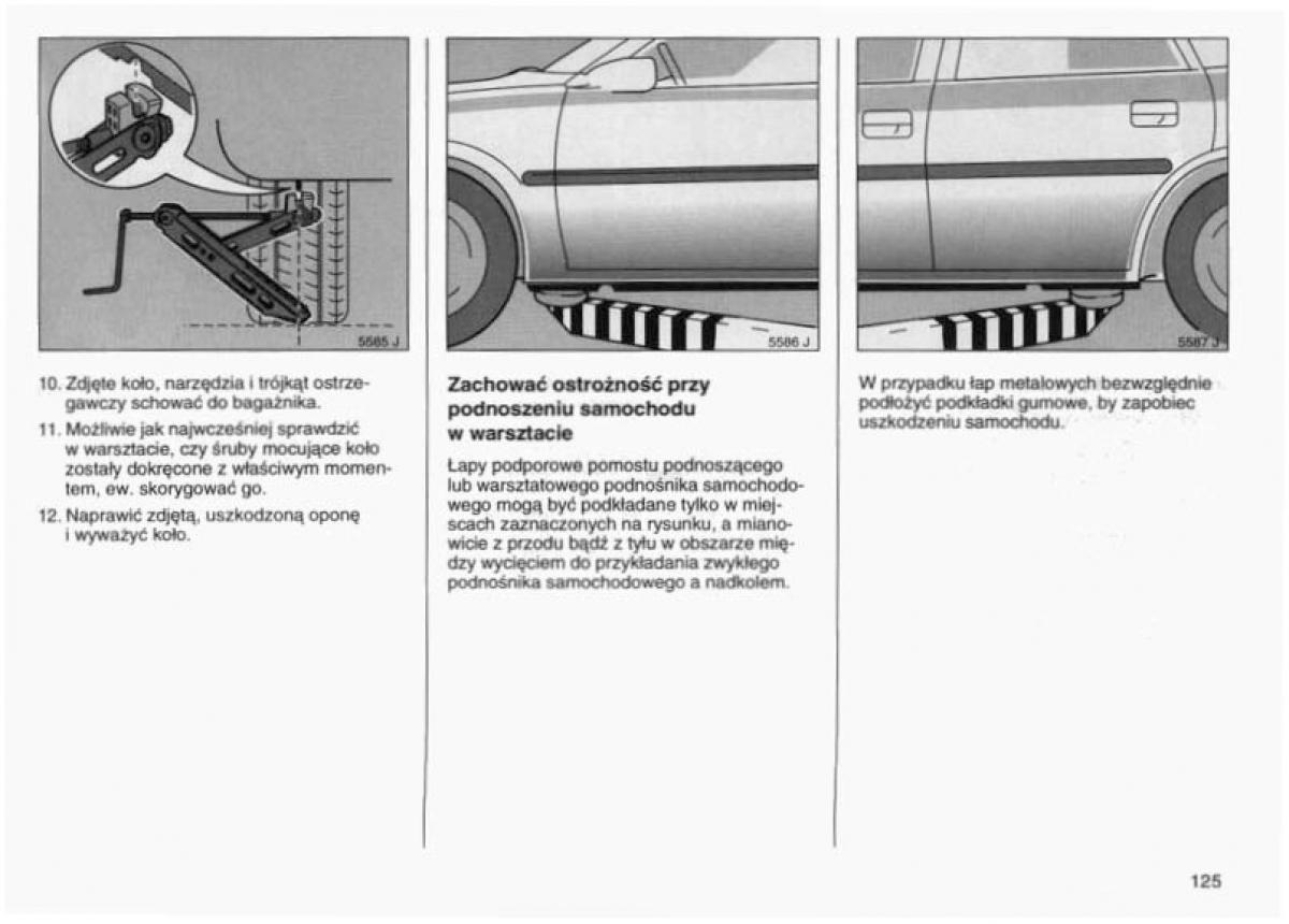 Opel Vectra B instrukcja obslugi / page 122