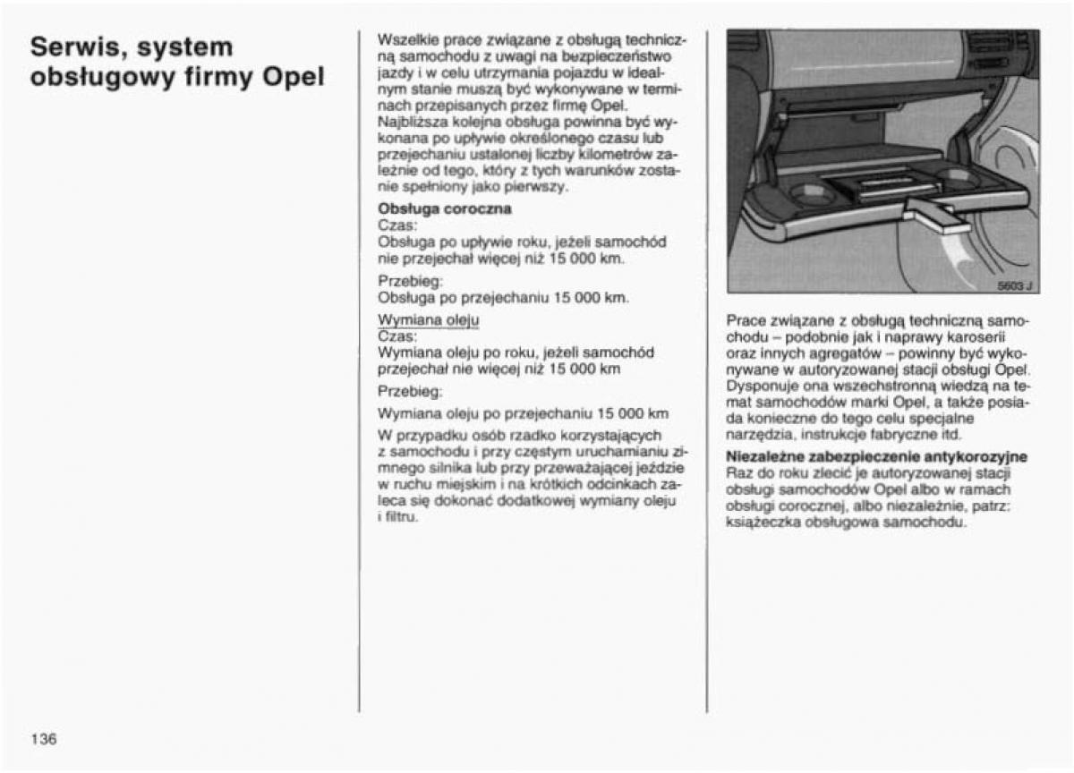 Opel Vectra B instrukcja obslugi / page 132