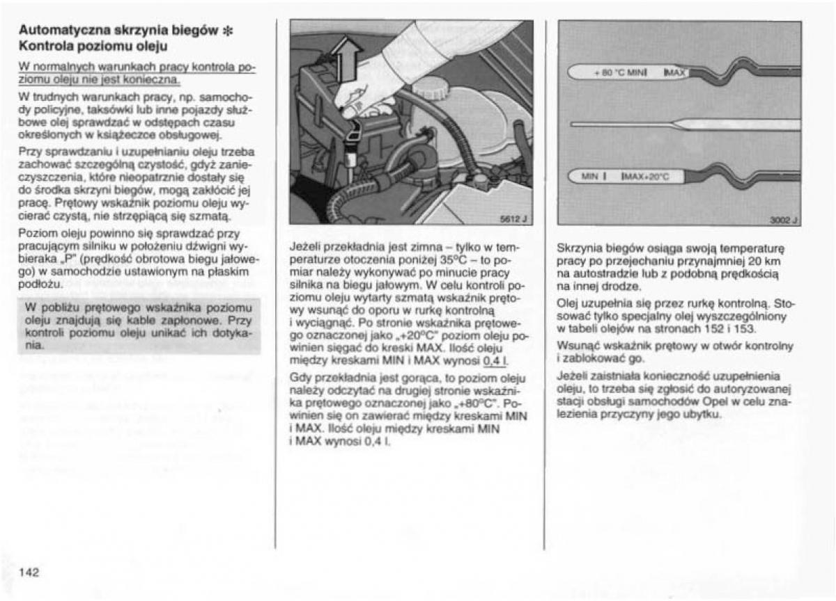 Opel Vectra B instrukcja obslugi / page 138