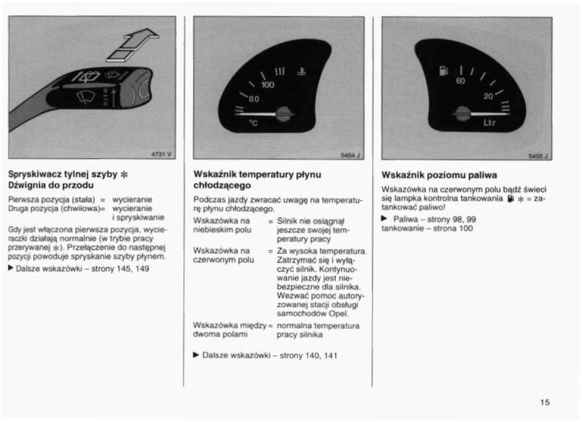 Opel Vectra B instrukcja obslugi / page 15