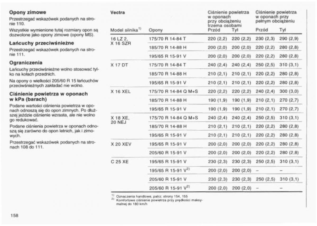 Opel Vectra B instrukcja obslugi / page 154