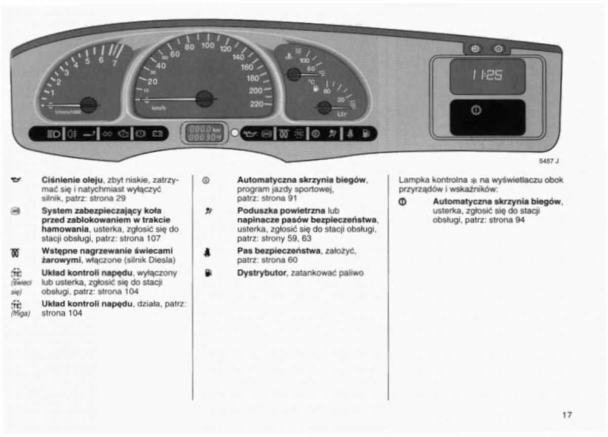 Opel Vectra B instrukcja obslugi / page 17