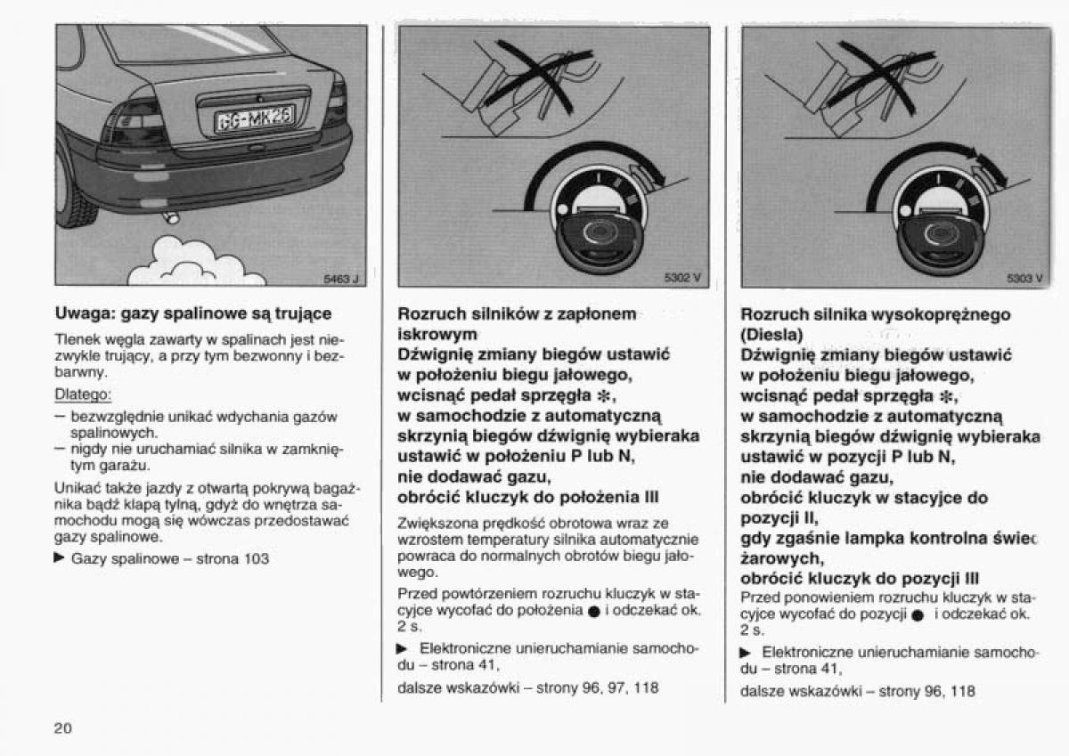 Opel Vectra B instrukcja obslugi / page 20