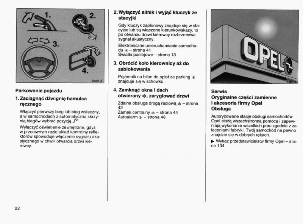 Opel Vectra B instrukcja obslugi / page 22