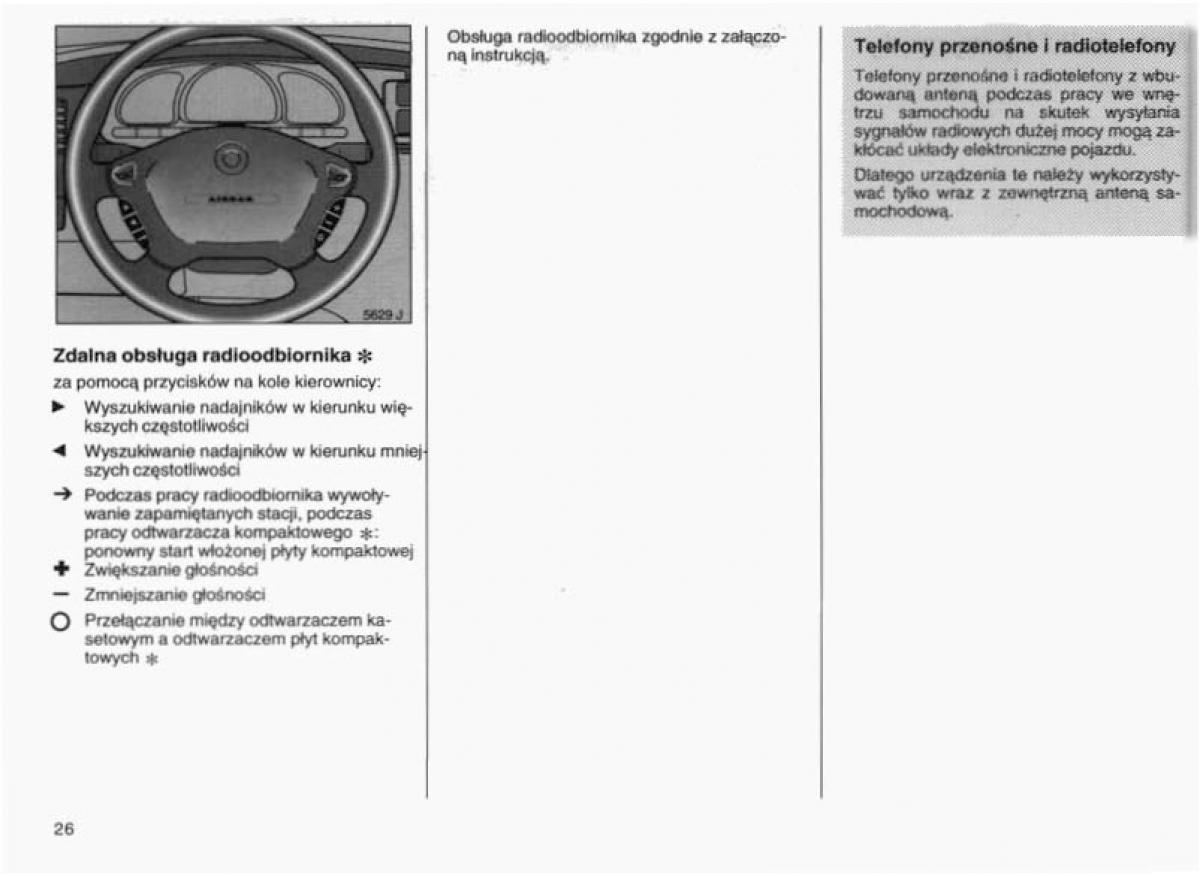 Opel Vectra B instrukcja obslugi / page 25