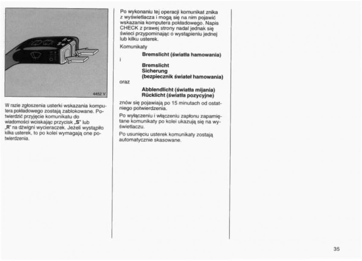 Opel Vectra B instrukcja obslugi / page 34