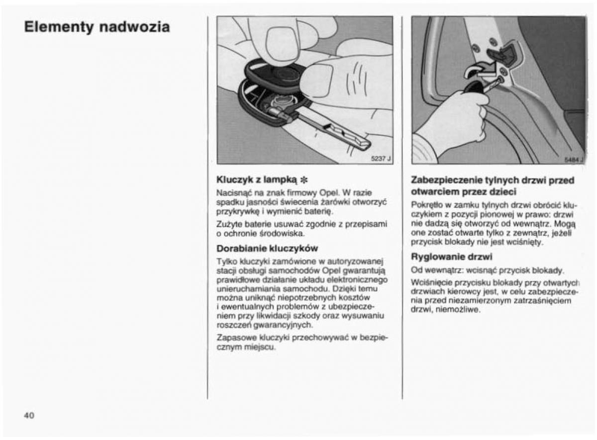 Opel Vectra B instrukcja obslugi / page 39