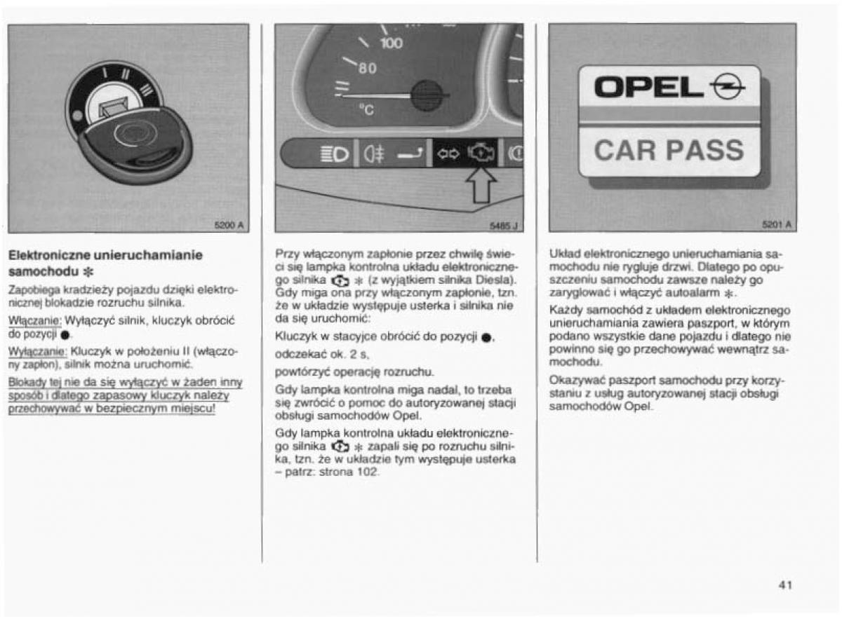 Opel Vectra B instrukcja obslugi / page 40