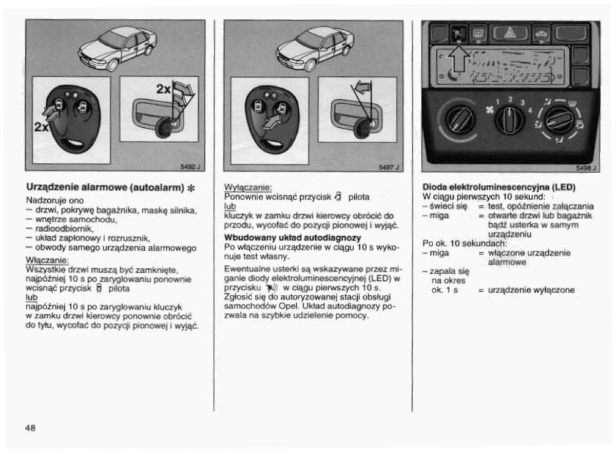 Opel Vectra B instrukcja obslugi / page 47